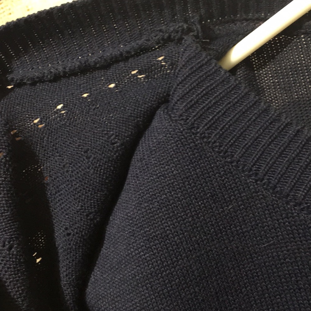 Alfred dinner navy blue medium button cardigan - Picture 3 of 6